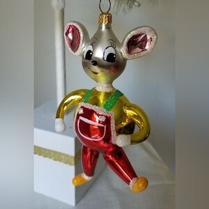 Christopher Radko Topo Mouse Red